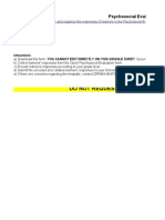Do Not Request "Edit" Access. Download The Template.: Psychosocial Evaluation Response Template