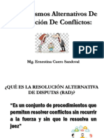 Mecanismos Alternativos de Resolución de Conflictos