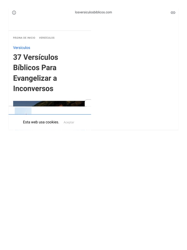 37 Versículos Bíblicos para Evangelizar A Inconversos - 2022 | PDF