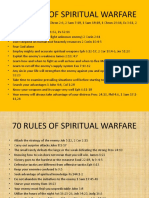 70 Rules of Spiritual Warfare