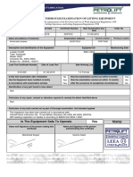 Certificate of Thorough Examination of Lifting Equipment: Is The Equipment Safe To Operate Yes Stamp