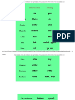 Word Pronounciation Meaning