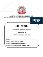 Humss: Pacific Southbay College, Inc
