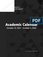 Academic Calendar 2021 2022