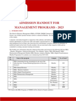 NMIMS MBA 2023-25 Handout