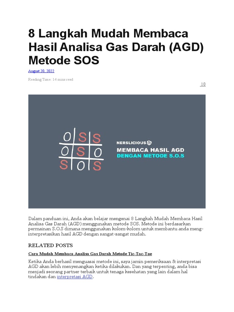 8 Langkah Mudah Membaca Hasil Analisa Gas Darah PDF