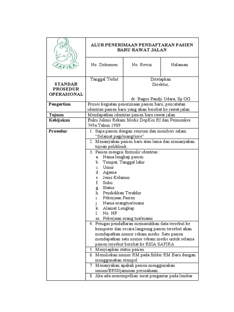 Sop Rekam Medis Pdf