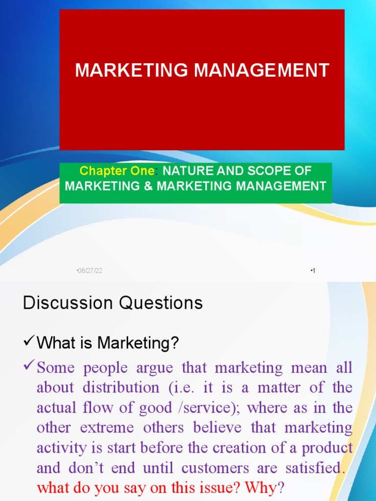 Understanding Marketing Management | PDF | Marketing | Sales