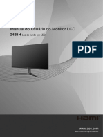 Manual Do Usuário Do Monitor LCD: Luz de Fundo em LED