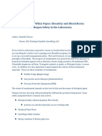 White Paper: Biosafety and Blood Borne Pathogen Safety in The Laboratory