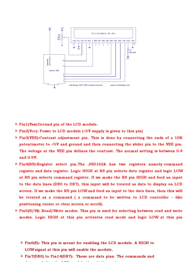 LCD With Arduino PDF Cursor (User Interface) Subroutine