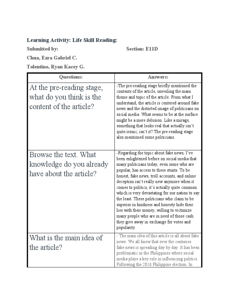 What Is Pre Reading Stage
