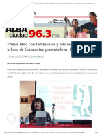 Primer Libro Con Testimonios y Relatos de La Guerrilla Urbana de Caracas Fue Presentado en Filven 2015 - Alba Ciudad 96.3 FM