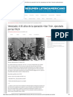 Venezuela - A 55 Años de La Operación - Van Troi - , Ejecutada Por Las FALN - Resumen Latinoamericano