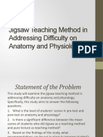 Jigsaw Teaching Method in Addressing Difficulty On Anatomy and Physiology