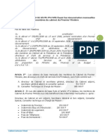 Decret-09-198-2009!02!05-PR-PM-MFB Fixant Les Remuneration Mensuelles Des Membres Du Cabinet Du Premier Ministre
