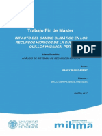 Muñoz - Impacto Del Cambio Climático en Los Recursos Hídricos de La Subcuenca Quillcayhuanca, Perú