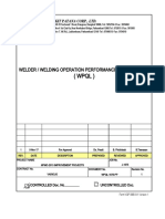 (WPQL) : Welder / Welding Operation Performance Qualified List