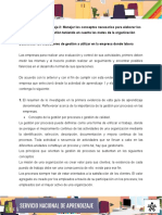 Evidencia Informe Determinar Indicadores Gestion Utilizados en Empresa Donde Labora