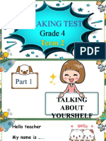 Speaking Test: Grade 4