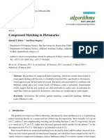 Algorithms: Compressed Matching in Dictionaries