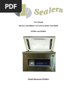 User Manual Single Chamber Vacuum Packing Machine: Model Illustrated DZ400A