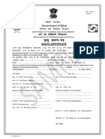 Bihar Death Certificate Form PDF Download 1