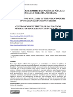 Contradições e Limites Das Políticas Públicas Da Educação Inclusiva No Brasil