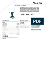 Makita - Product Details - DPV300 18V LXT Brushless Sander & Polisher
