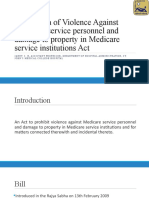 Prohibition of Violence Against Medicare Service Personnel and Damage to Property in Medicare Service Institutions Act