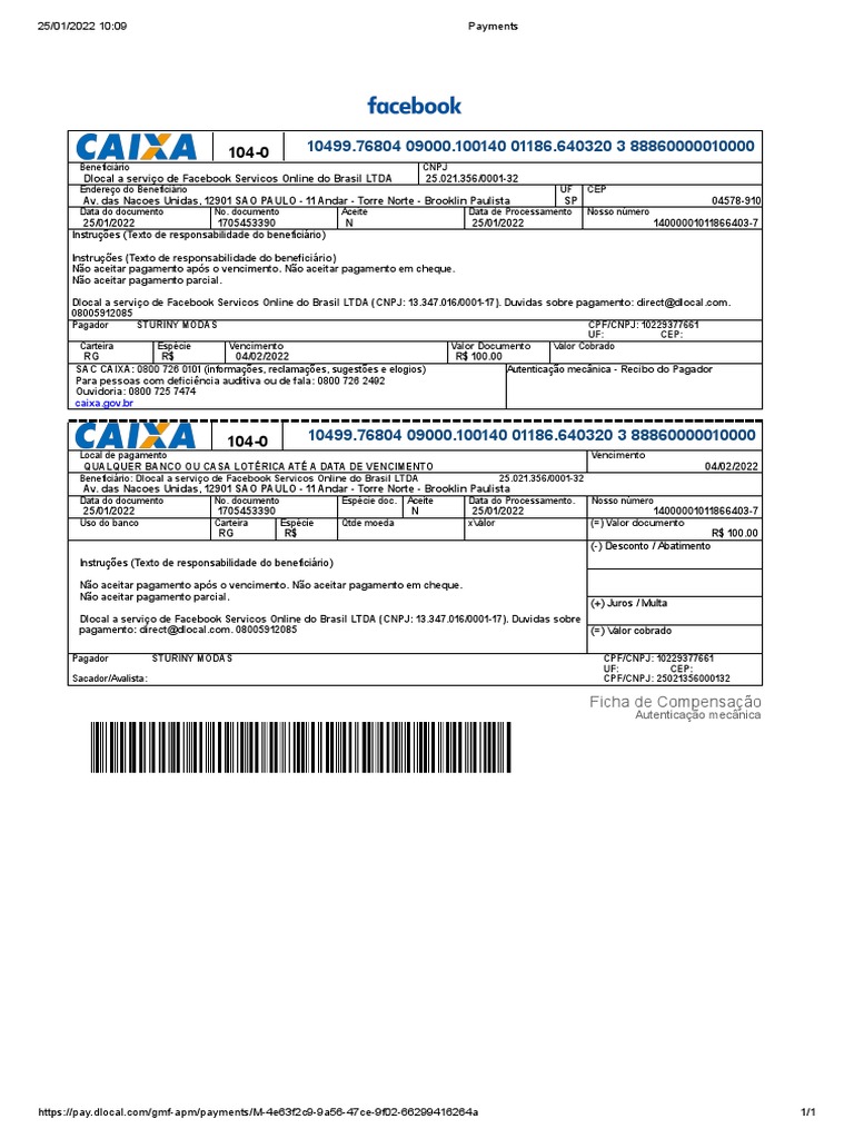 Ficha de Compensação | PDF | Business | Pagamentos