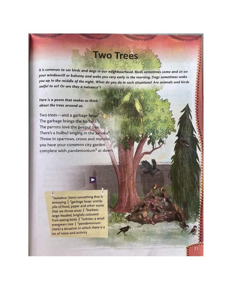 Class-4 English-2 Two Trees | PDF