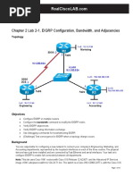 Chapter 2 Lab 2-1, EIGRP Configuration, Bandwidth, and Adjacencies