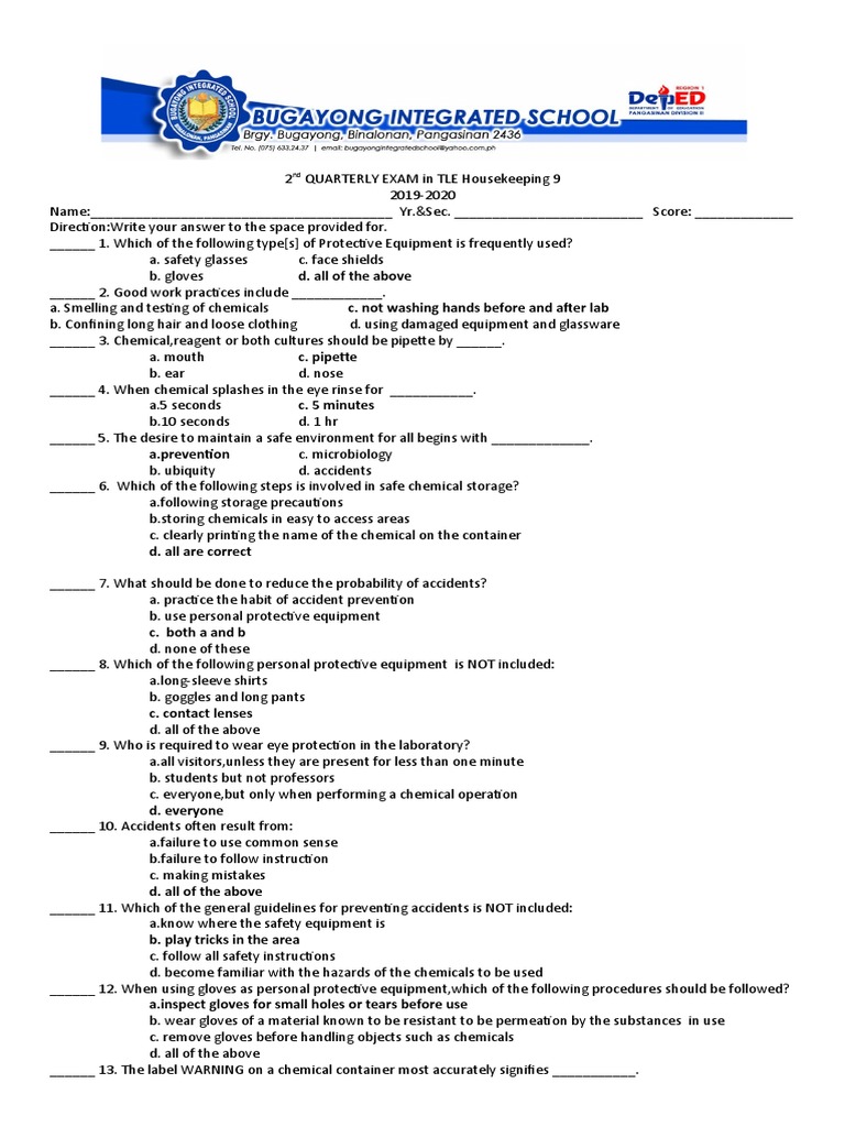 Safety Guidelines for Chemical Handling and Household Cleaning A