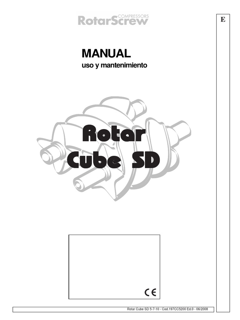 Manual de Uso Compresor Rotar Cube SD | PDF | Bienes manufacturados ...