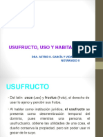 Usufructo, Uso y Habitacion