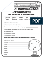 Ortografia 3 Ano Atividades Suzano - Docx Letra J