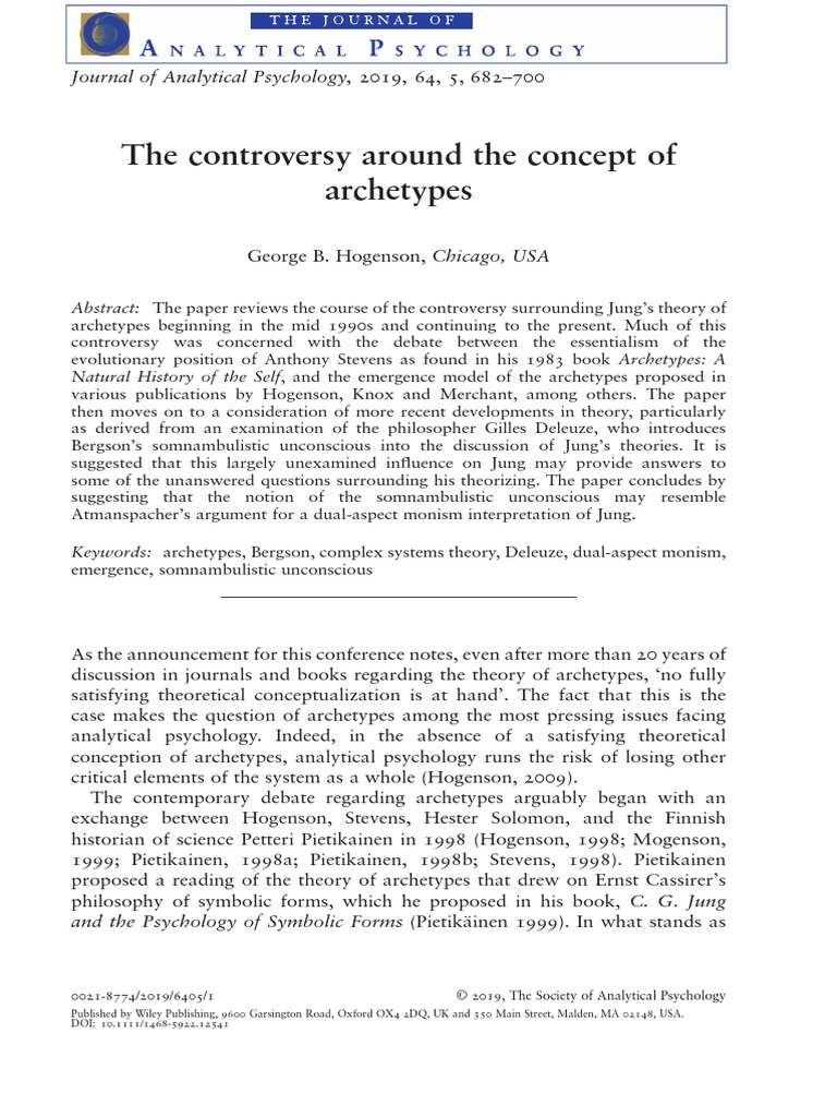 The Controversy Around The Concept of Archetypes | PDF | Carl Jung ...