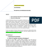 Planeación de Dirección Institucinoal