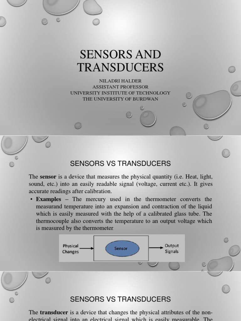 Sensors and Transducers Key Concepts and Classifications PDF