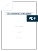 Financial Performance Management: Name of The Student