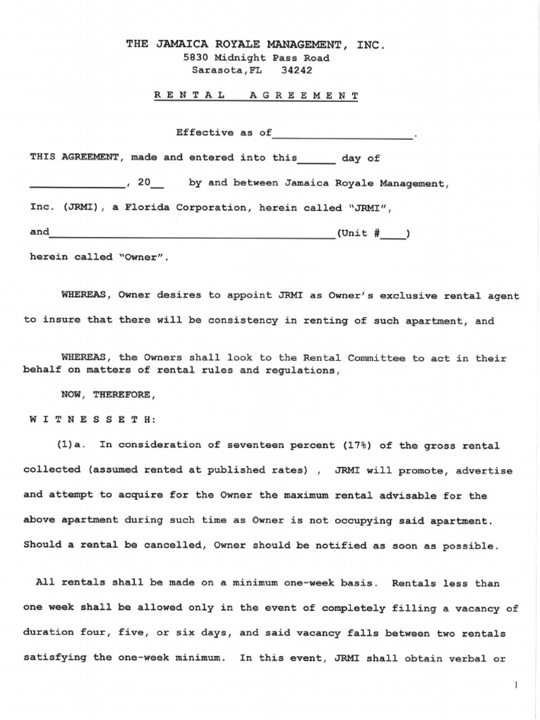 Rental Agreement PDF