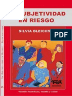 SILVIA BLEICHMAR. La Subjetividad en Riesgo