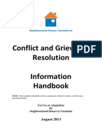 Conflict and Grievance Resolution Information Handbook: August 2013