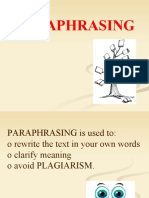 Paraphrasing Techniques