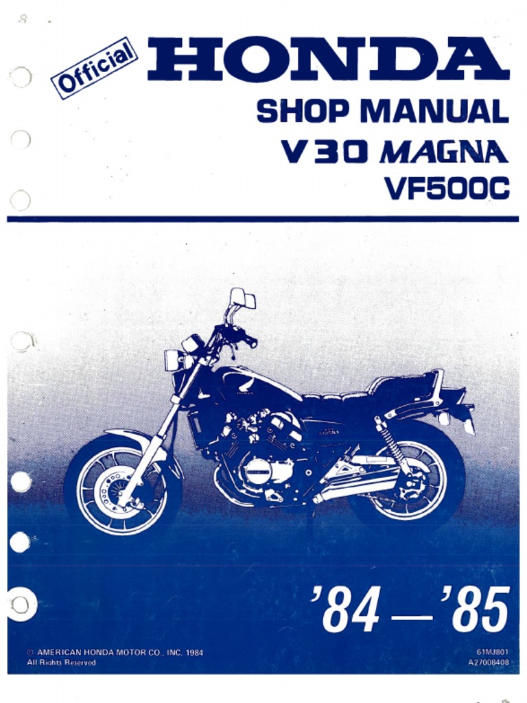 1984 Honda Magna 500 Overview | PDF