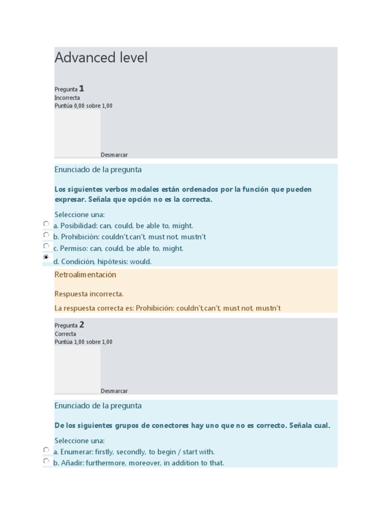 Advanced Level | PDF