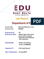 Department of EEE: Lab Report