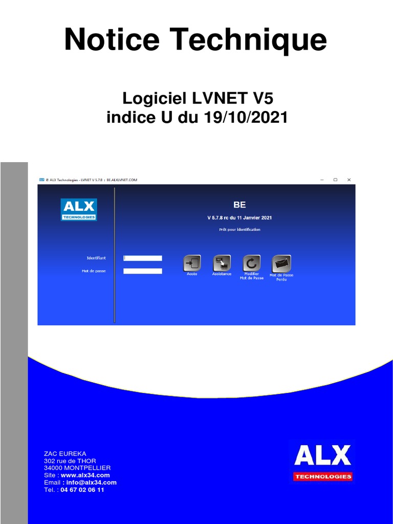 Notice Technique LVNET Logiciel V5 | PDF | Serveur (Informatique ...