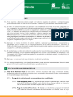 Acuerdo de Admisión y Permanencia en Zamorano